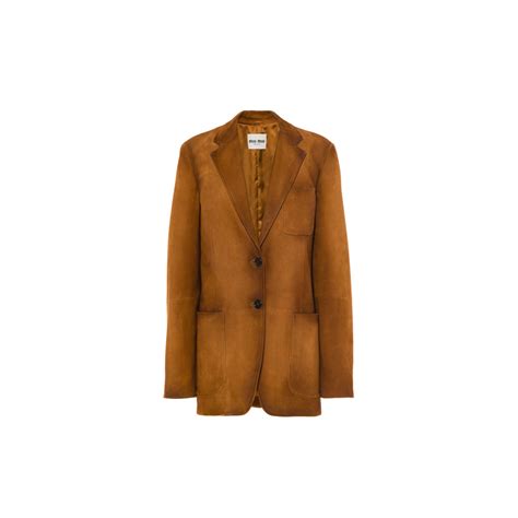 miu miu men's leather jacket|Cinnamon Leather Jacket .